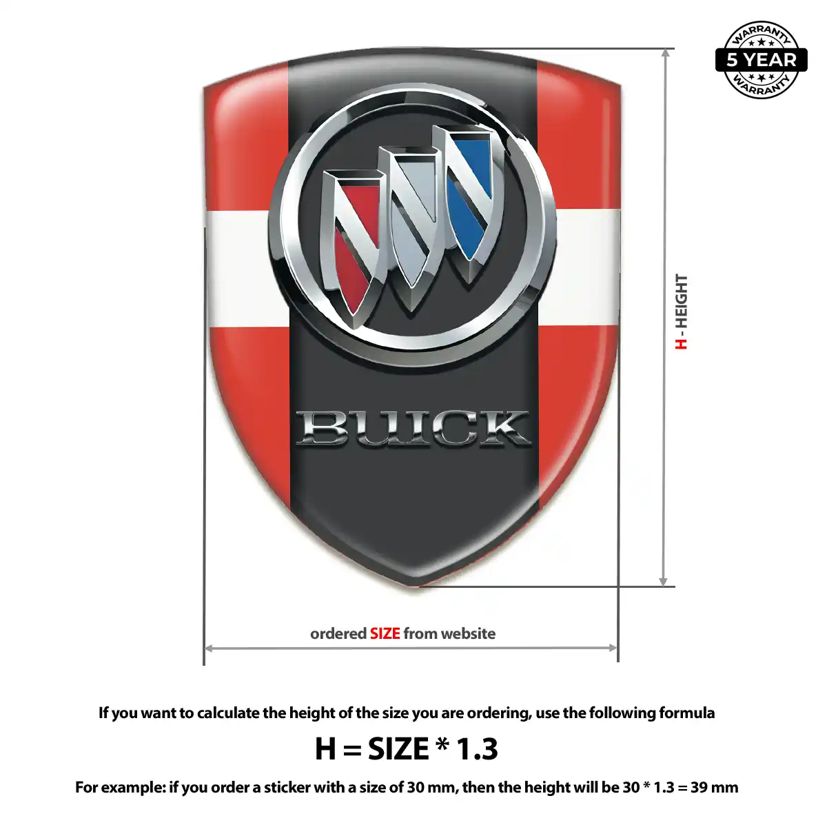 Buick Resin Badge Sticker Resin Luxe