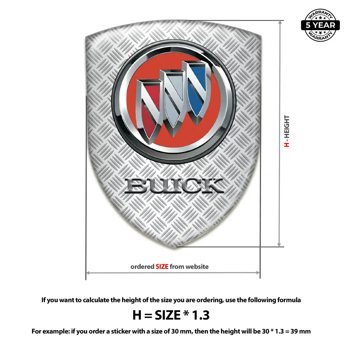 Buick Resin Badge Sticker Superior Craft