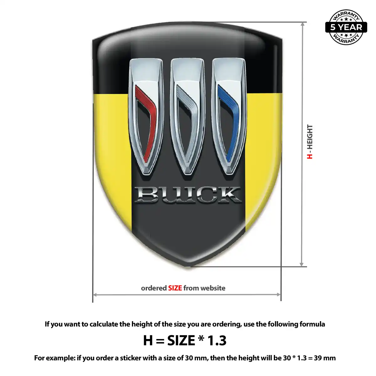 Buick Resin Domed Sticker Deluxe Edition