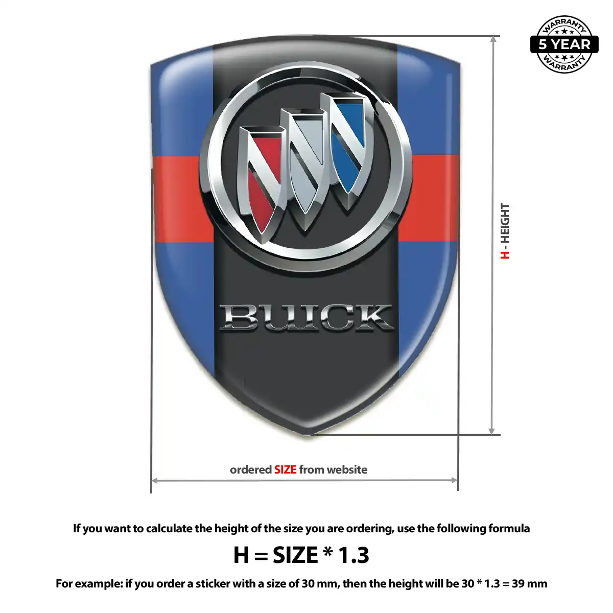 Buick Resin Domed Sticker Elite Edition