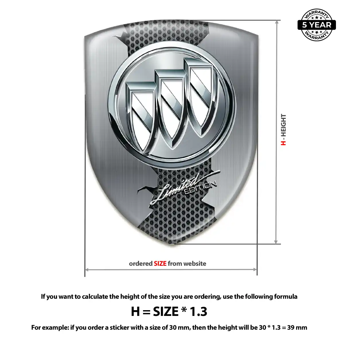 Buick Resin Domed Sticker Exclusive Series