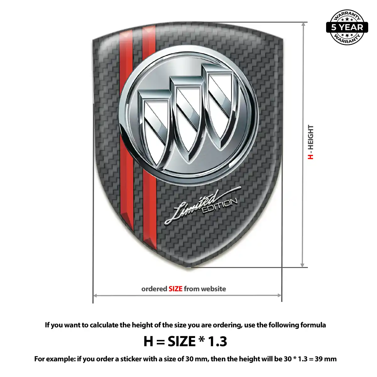 Buick Resin Domed Sticker Noble Edition