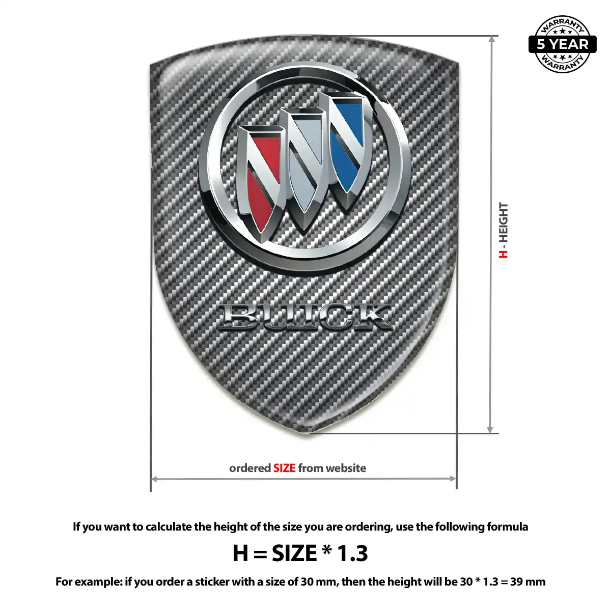 Buick Resin Domed Sticker Prestige Line
