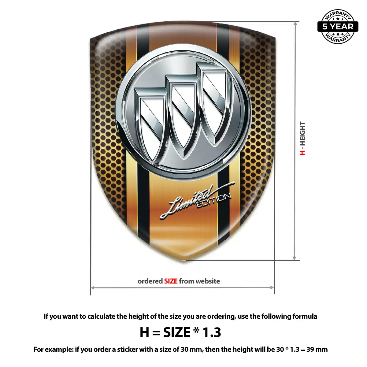 Buick Resin Emblem Sticker Exclusive Series