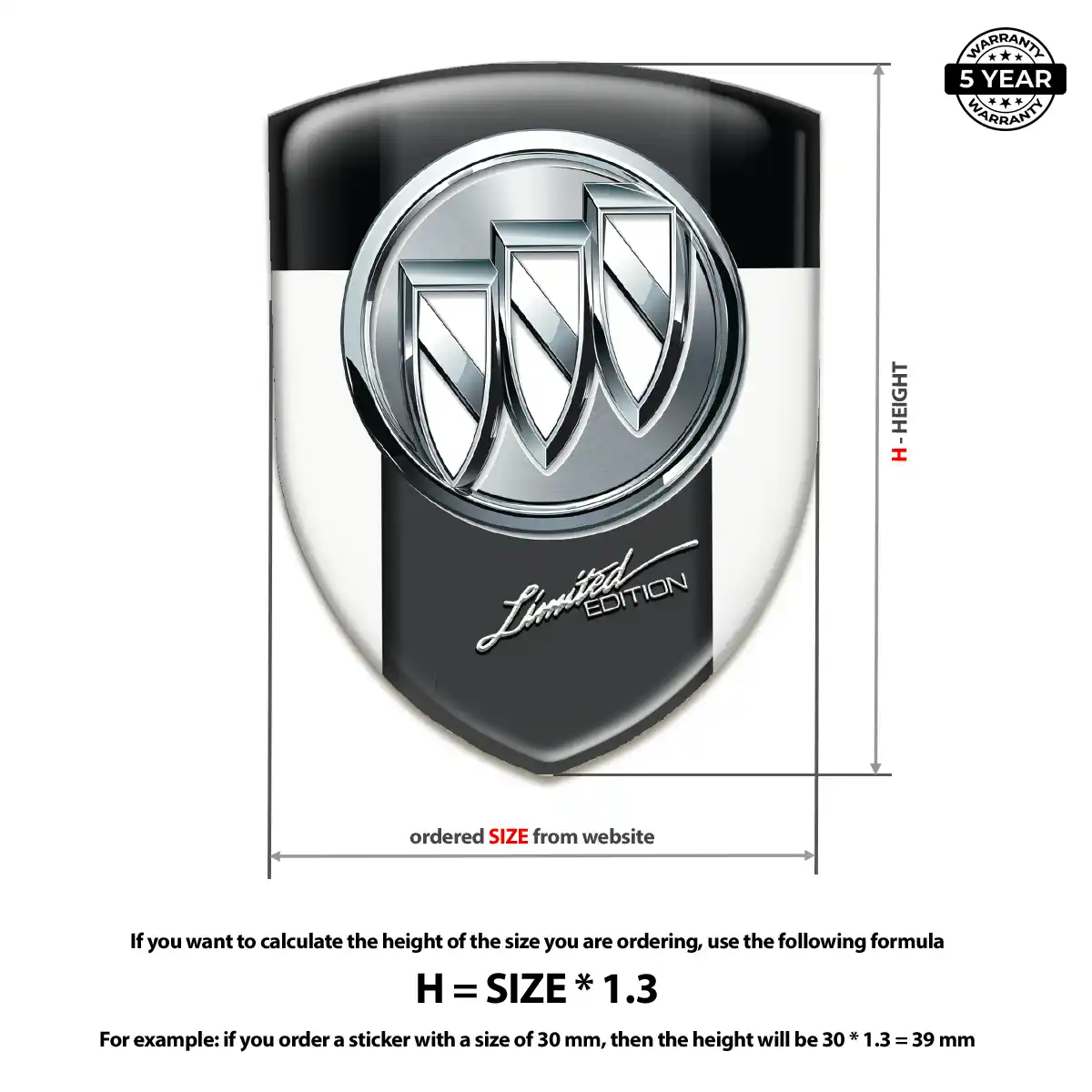 Buick Silicone Badge Elite Finish