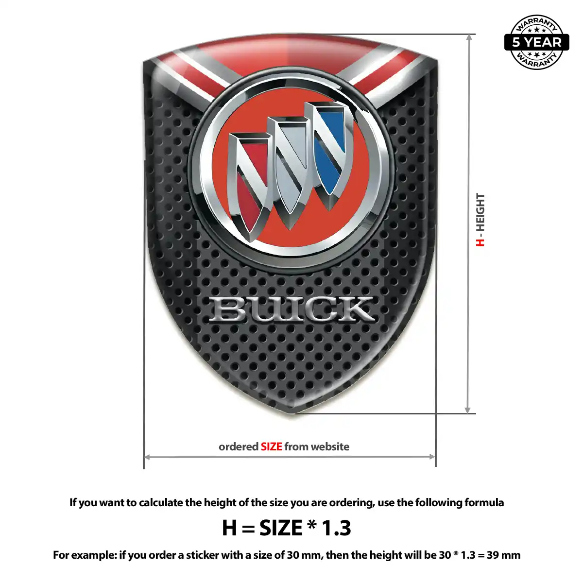 Buick Silicone Badge Resin Elite