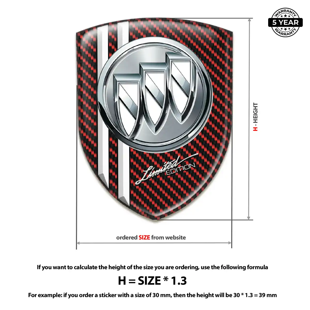 Buick Silicone Badge Resin Luxe