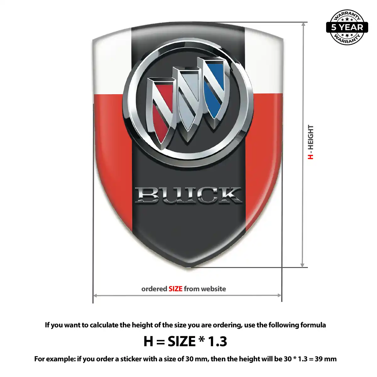 Buick Silicone Badge Sleek Style