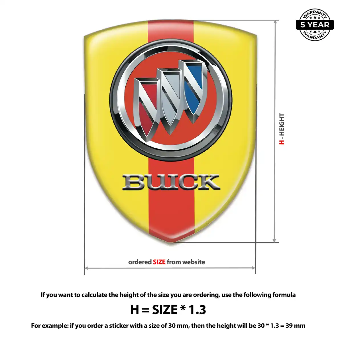 Buick Silicone Emblem Prime Quality
