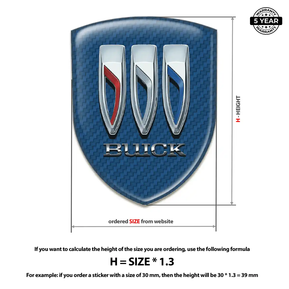 Buick Silicone Emblem Resin Luxe
