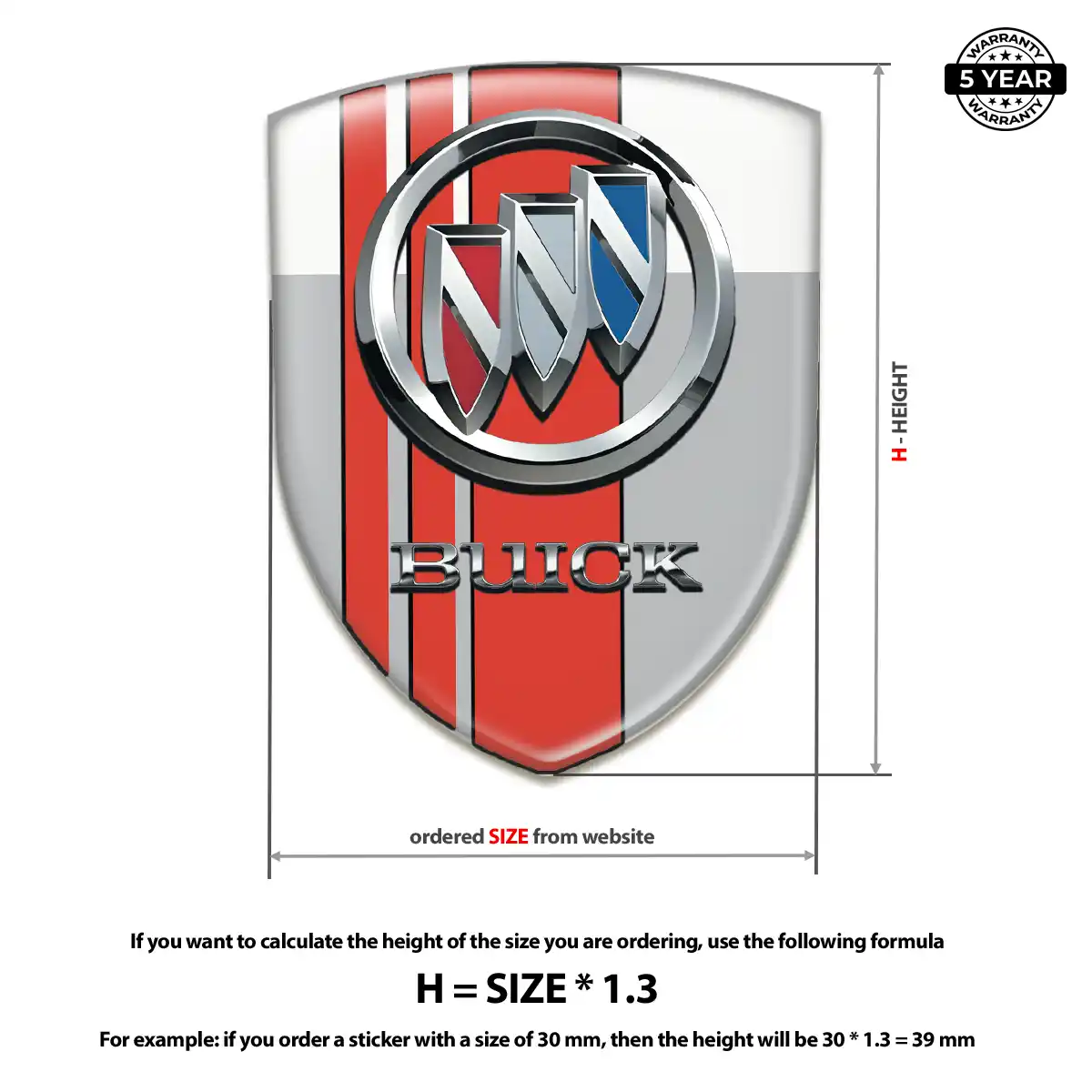 Buick Silicone Emblem Sleek Style