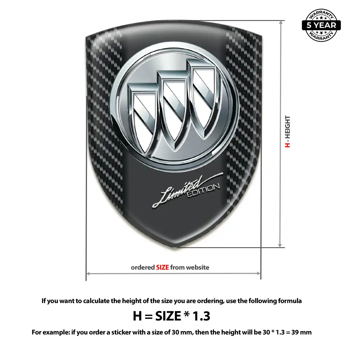 Buick Silicone Sticker Prime Quality