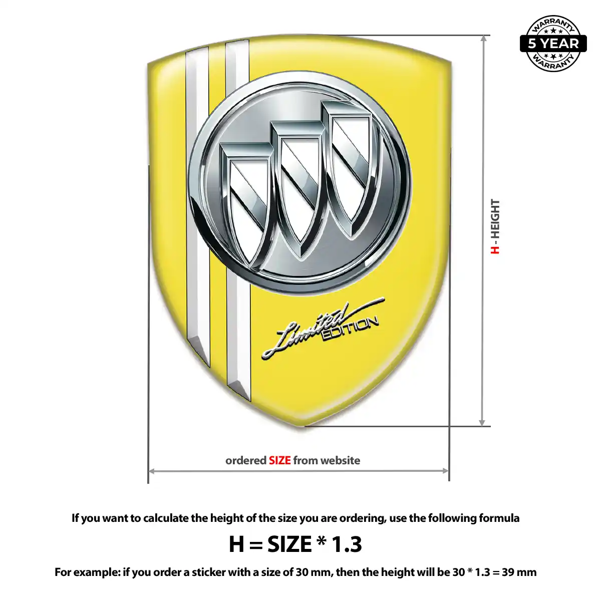 Buick Silicone Sticker Refined Design