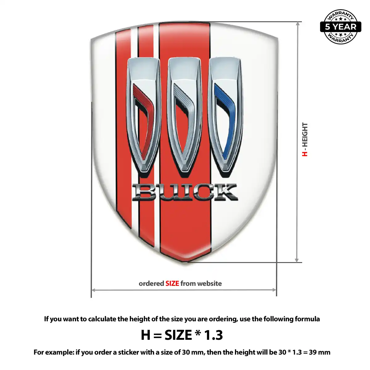 Buick Silicone Sticker Resin Elite