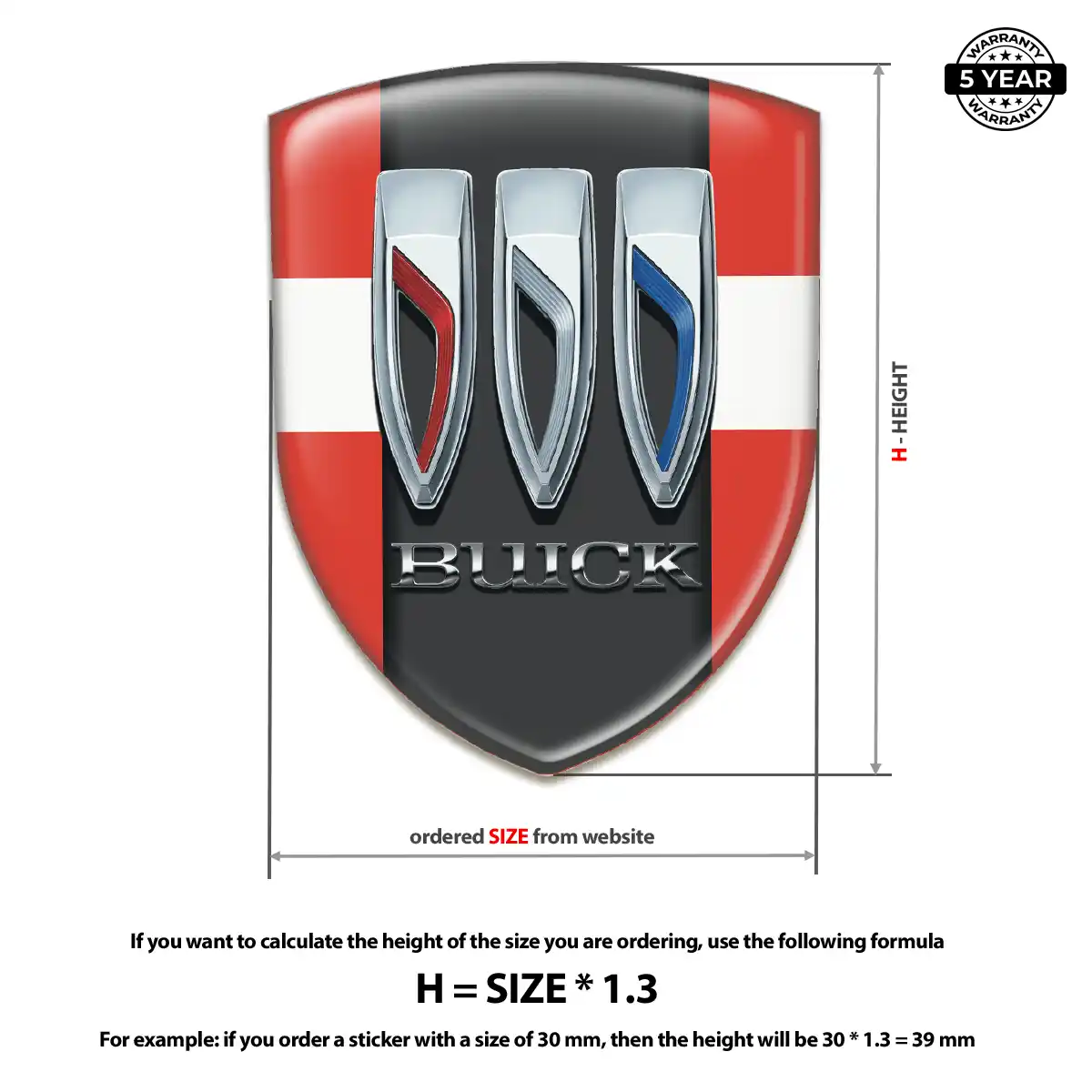 Buick Silicone Sticker Signature Grade