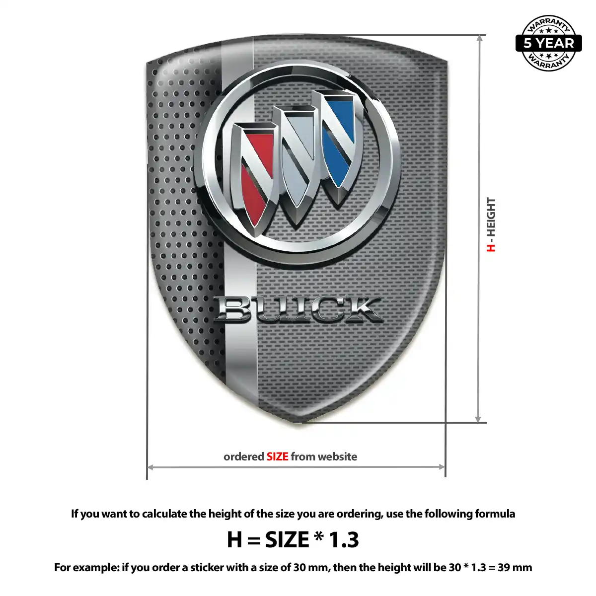 Buick Silicone Sticker Superior Craft
