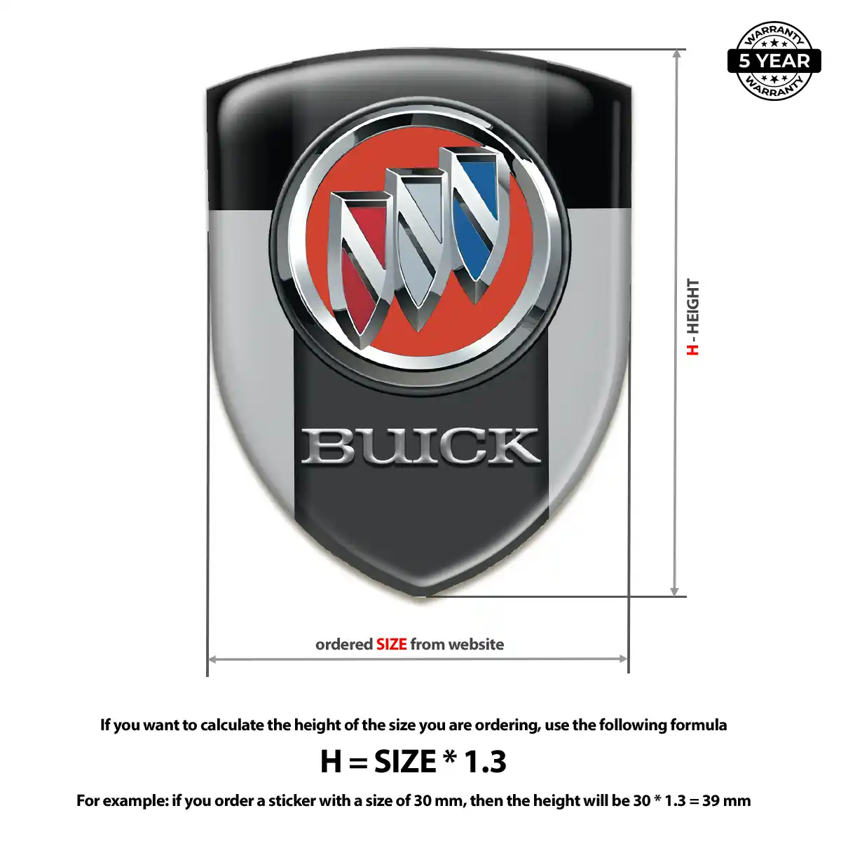 Buick Vehicle Logo Sticker Deluxe Edition