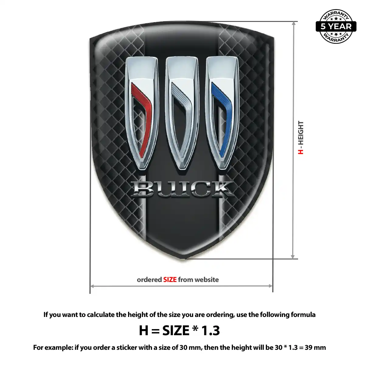 Buick Vehicle Logo Sticker Elite Finish