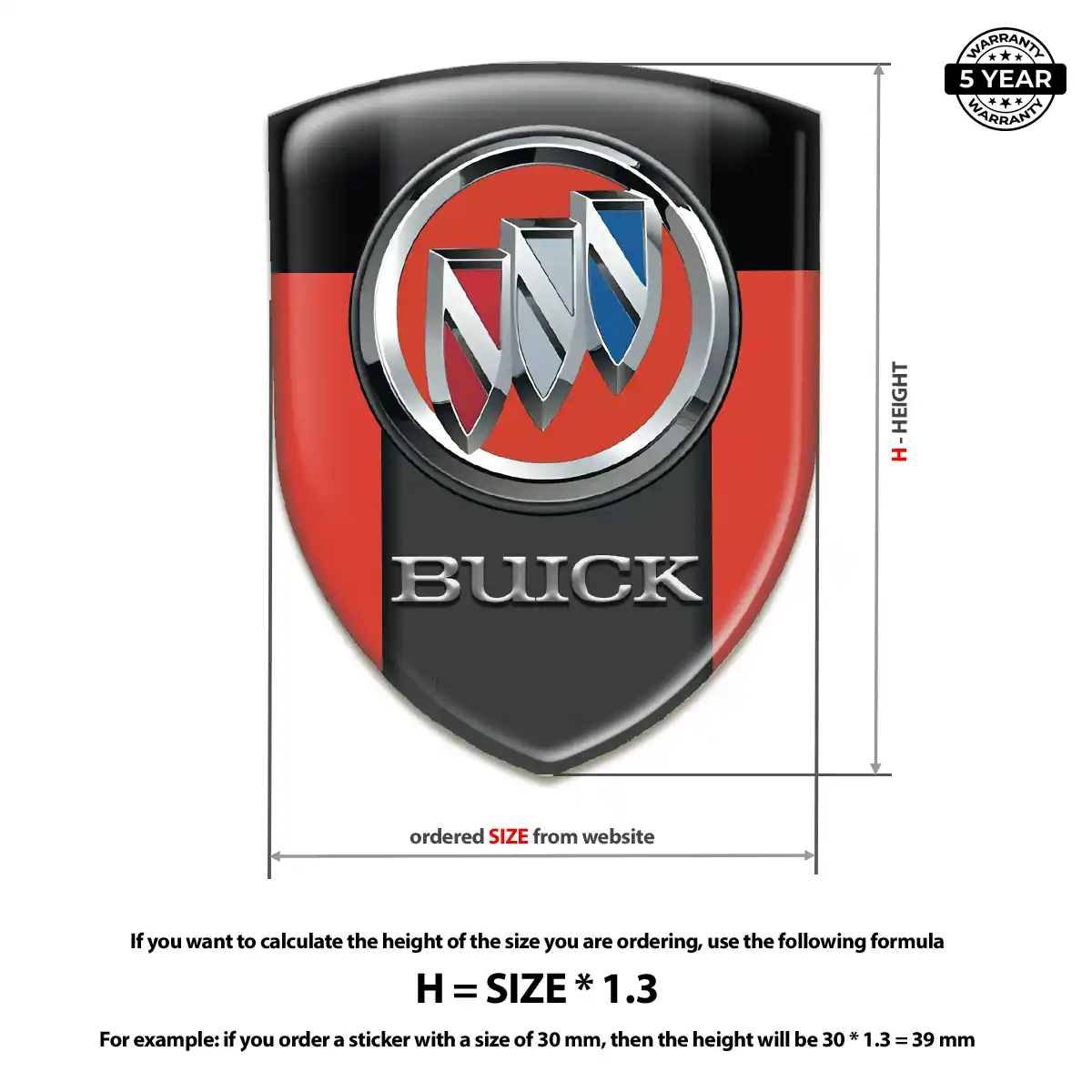 Buick Vehicle Logo Sticker Prime Quality