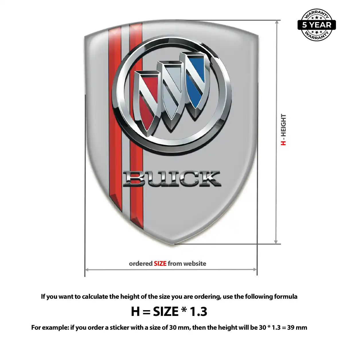 Buick Vehicle Logo Sticker Refined Design