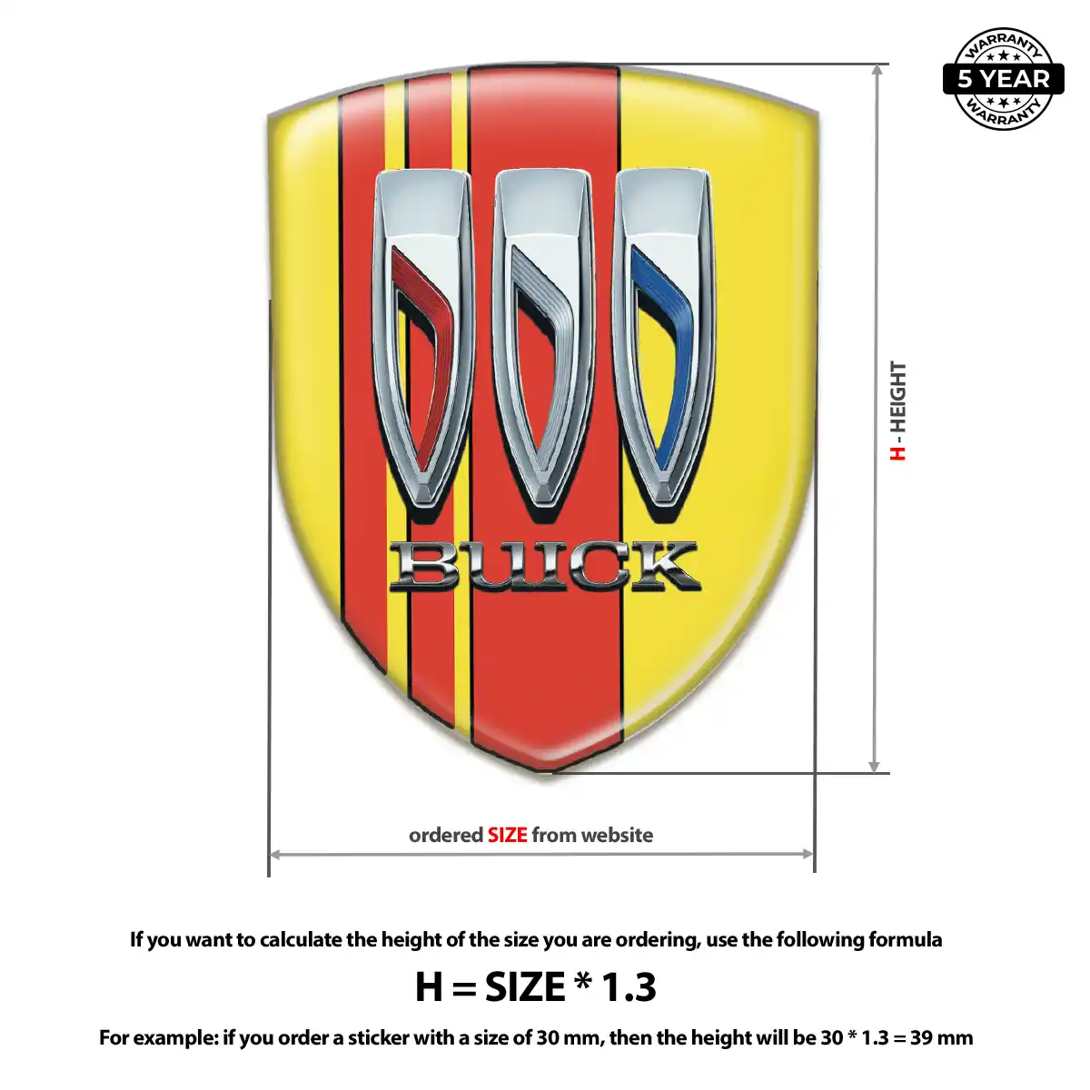 Buick Vehicle Logo Sticker Resin Elite