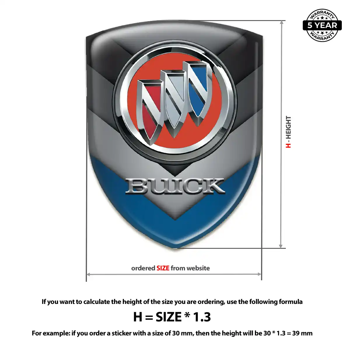 Buick Vehicle Logo Sticker Signature Grade