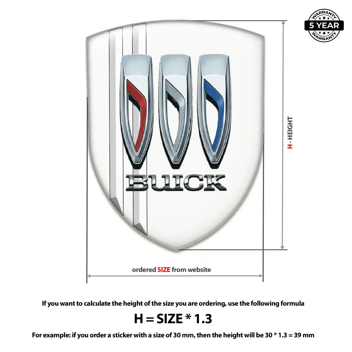Buick Vehicle Logo Sticker Sleek Style