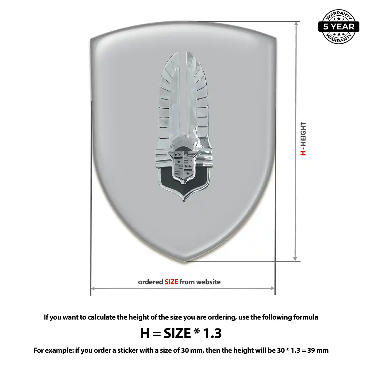 Cadillac 3D Badge Sticker Cabin Style