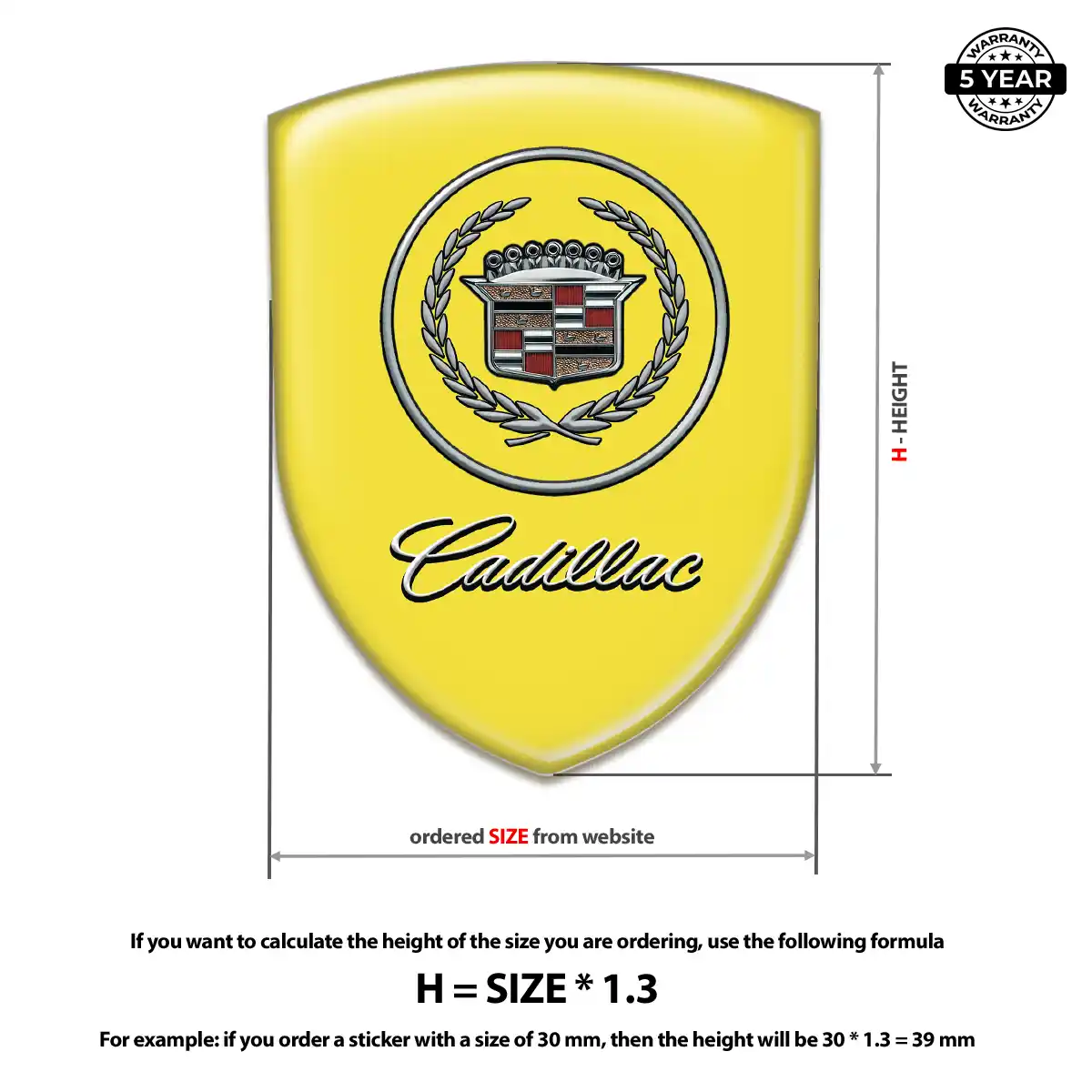 Cadillac 3D Badge Sticker Exclusive Series