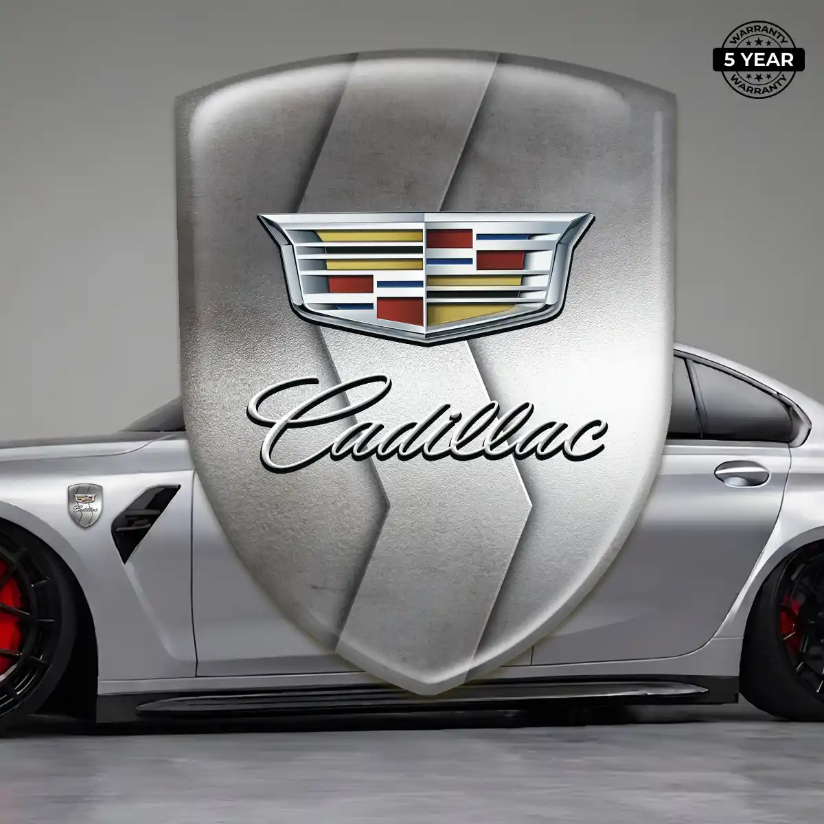 Cadillac 3D Badge Sticker Premium Dome