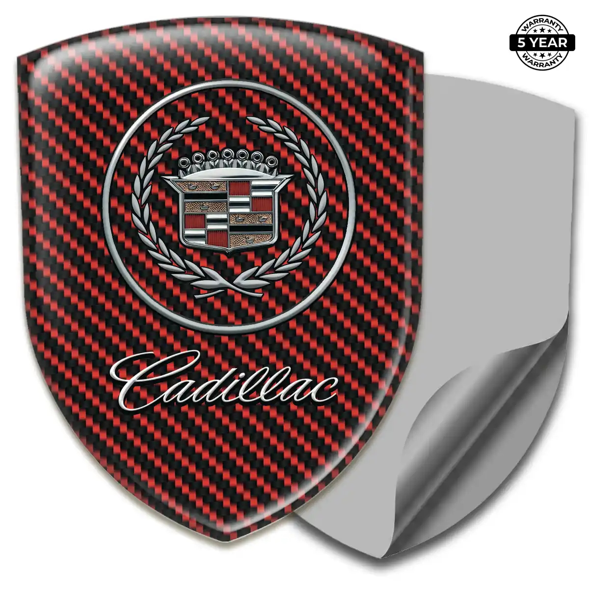 Cadillac 3D Badge Sticker Refined Design