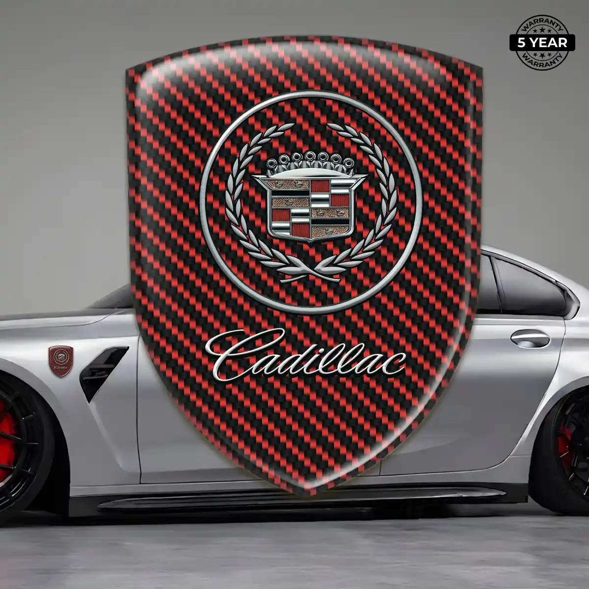 Cadillac 3D Badge Sticker Refined Design