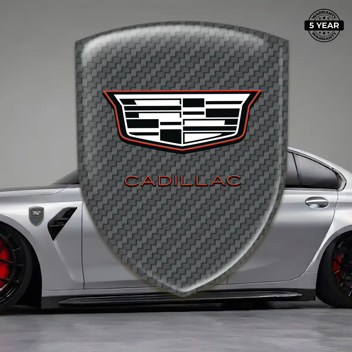 Cadillac 3D Badge Sticker Sleek Style