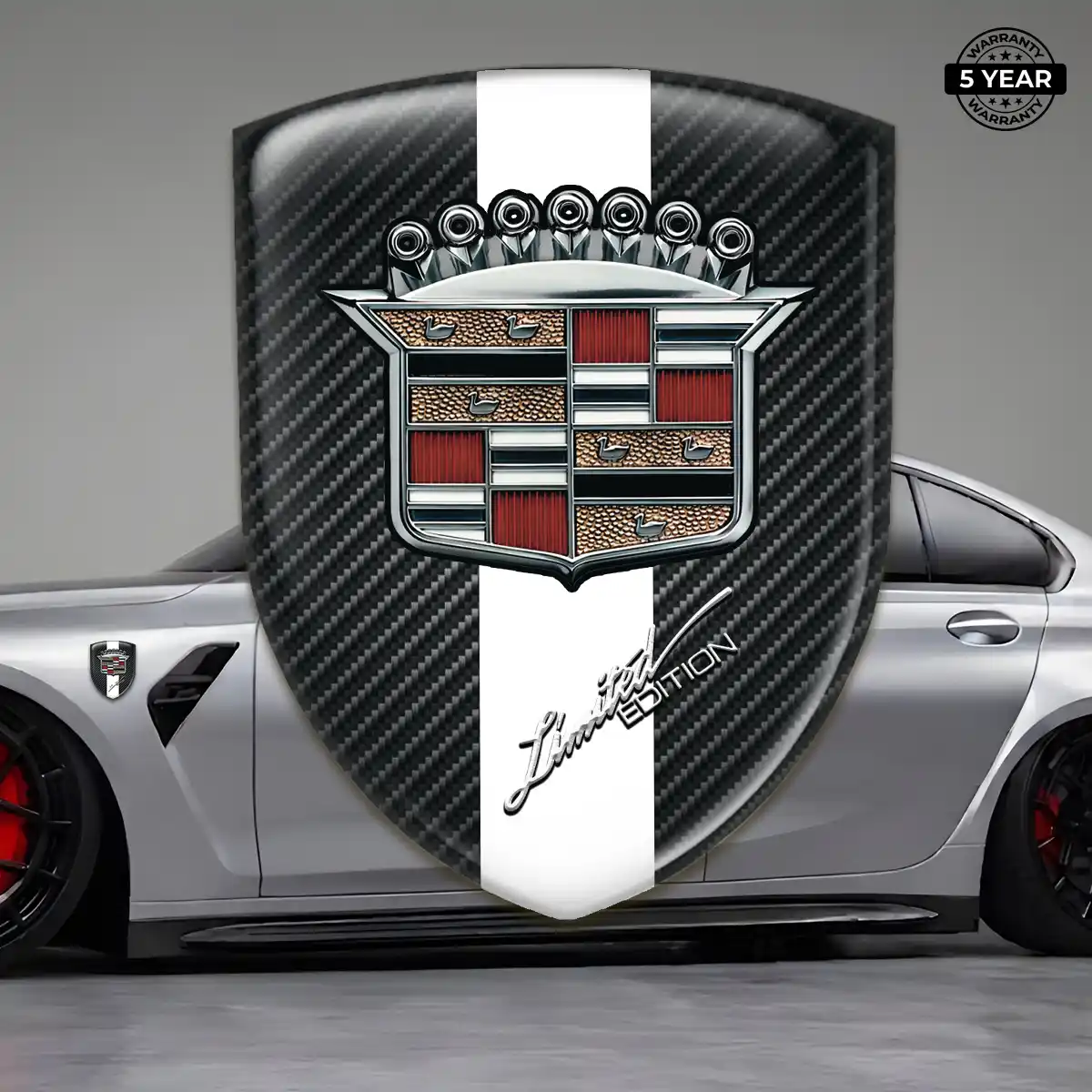Cadillac 3D Domed Sticker Auto Tuning