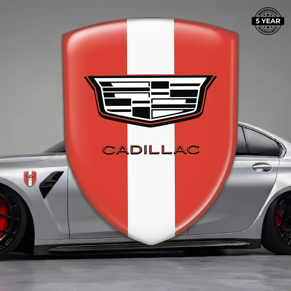 Cadillac 3D Domed Sticker Branded Line