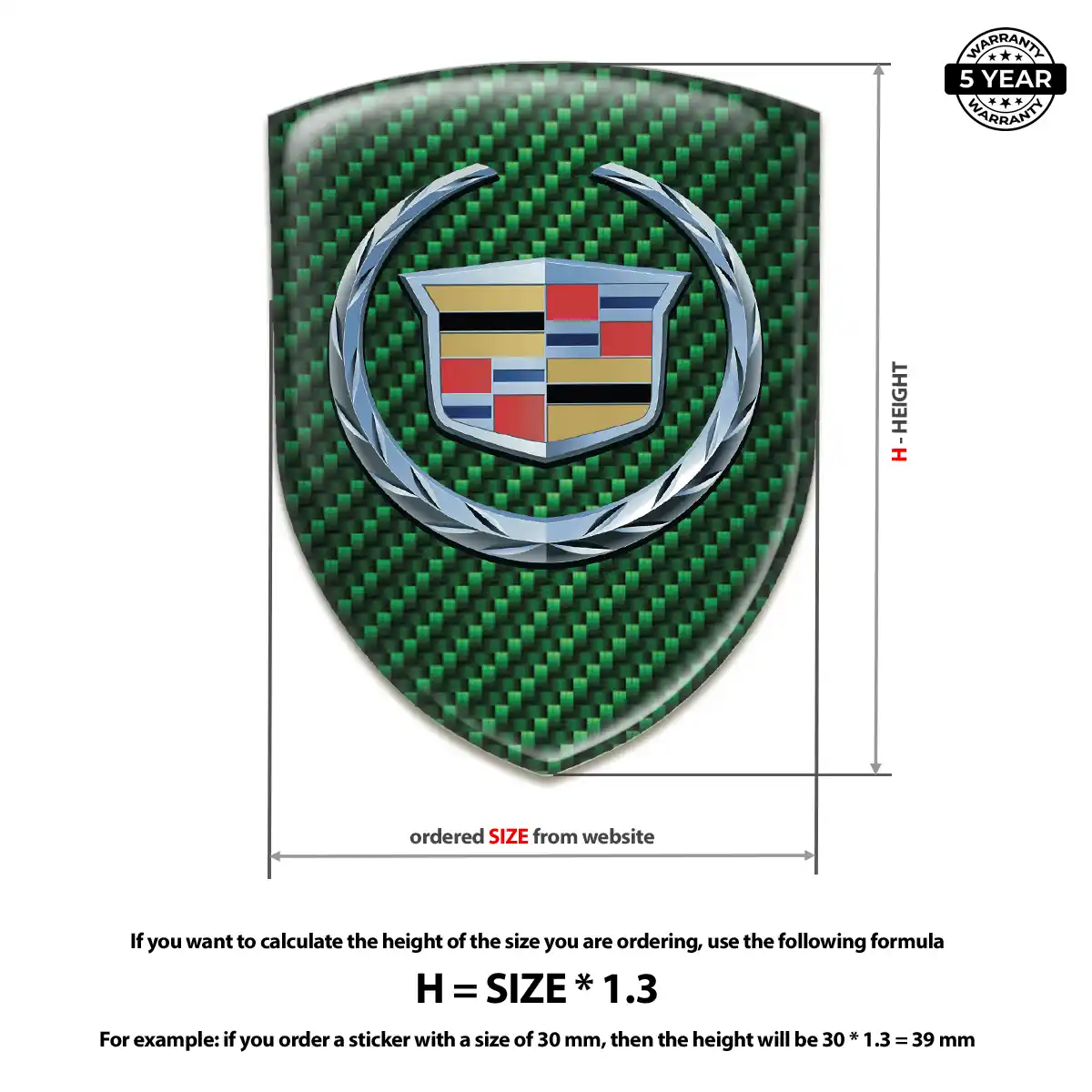 Cadillac 3D Domed Sticker Exclusive Series