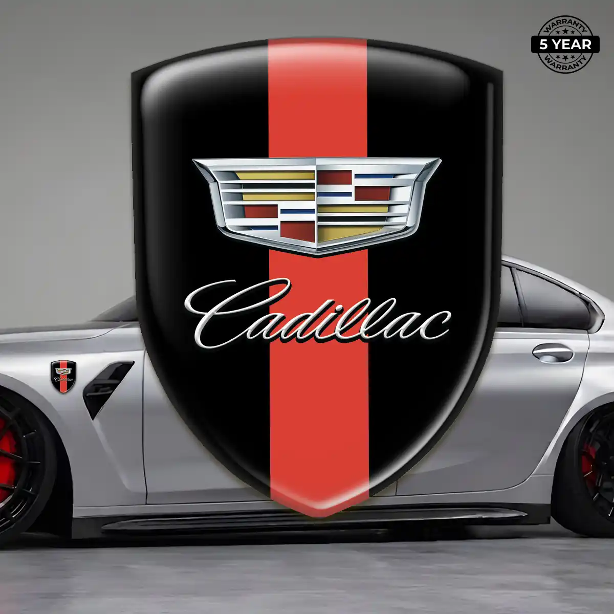 Cadillac 3D Domed Sticker Refined Design