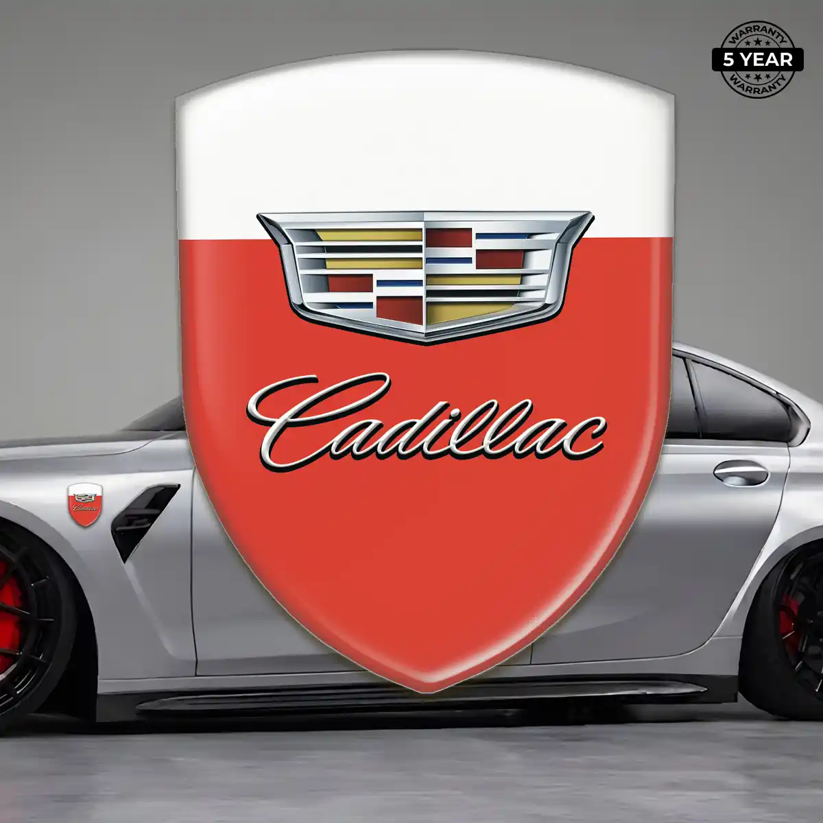 Cadillac 3D Domed Sticker Signature Grade