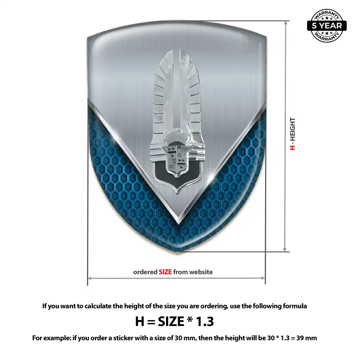Cadillac 3D Domed Sticker Vortex Series