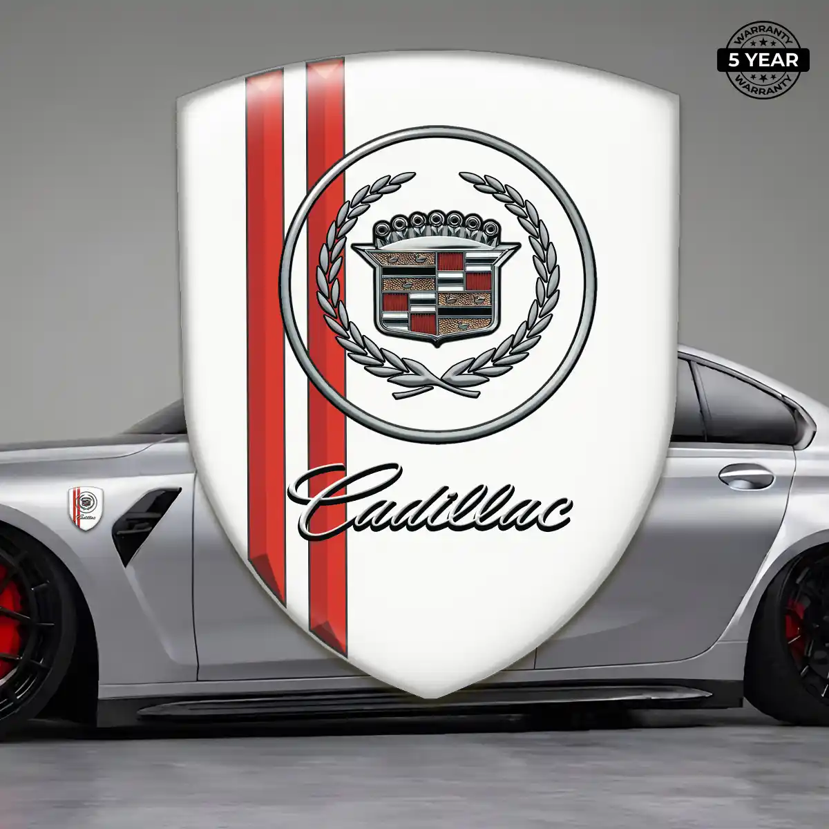Cadillac 3D Emblem Sticker Deluxe Edition