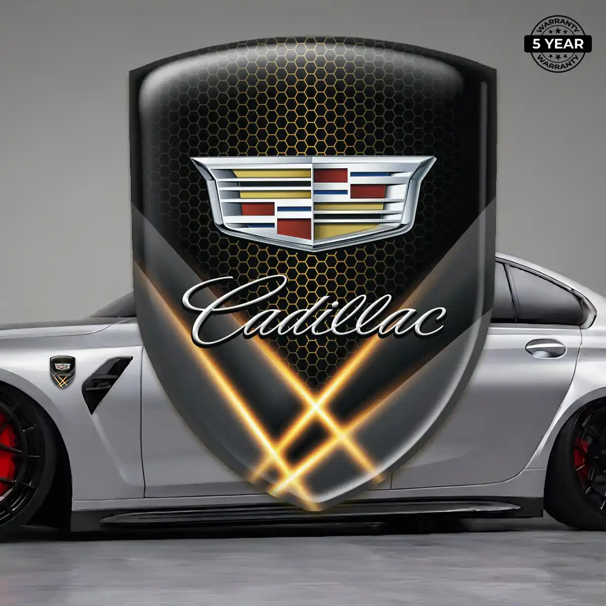 Cadillac 3D Emblem Sticker Outer Style