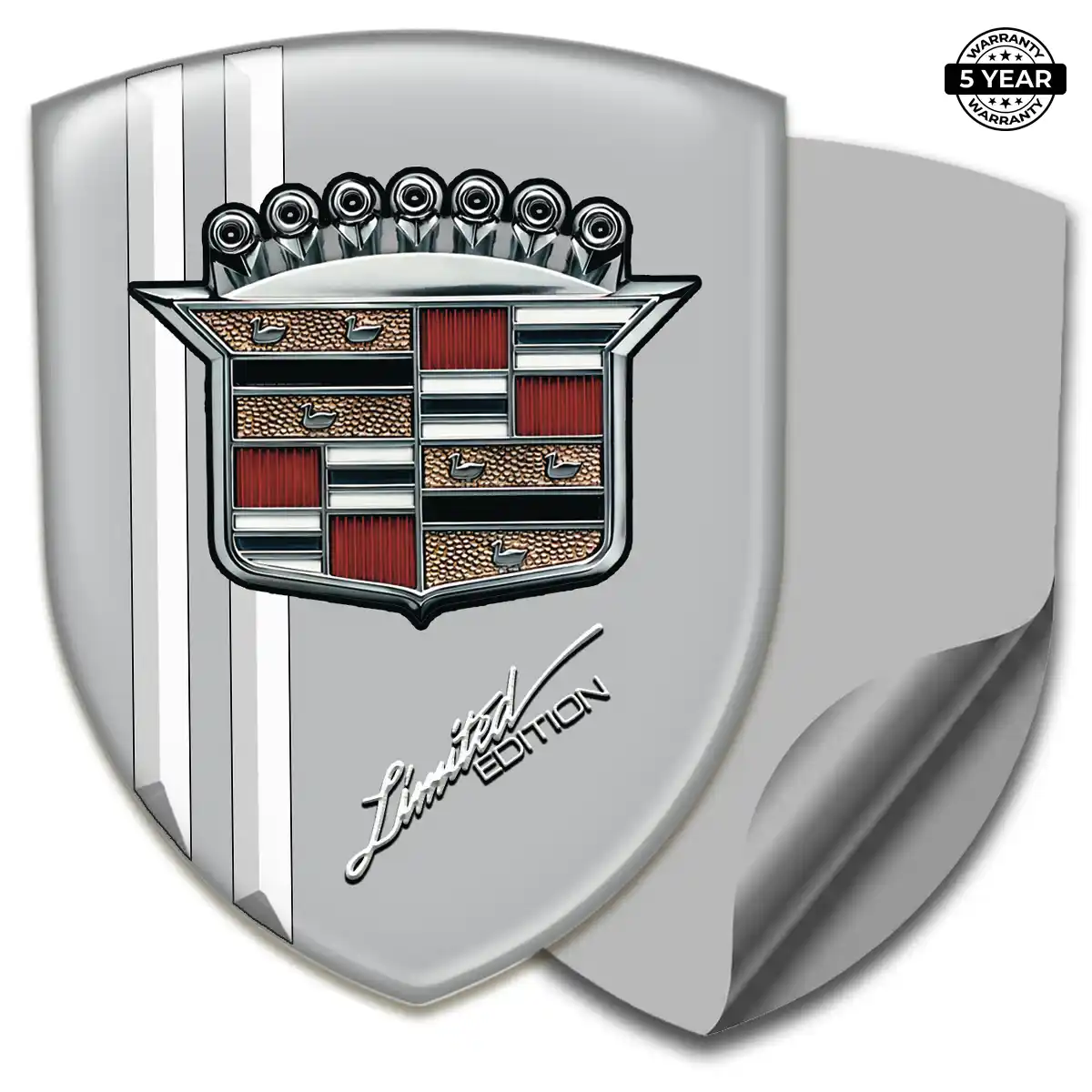 Cadillac 3D Emblem Sticker Premium Dome