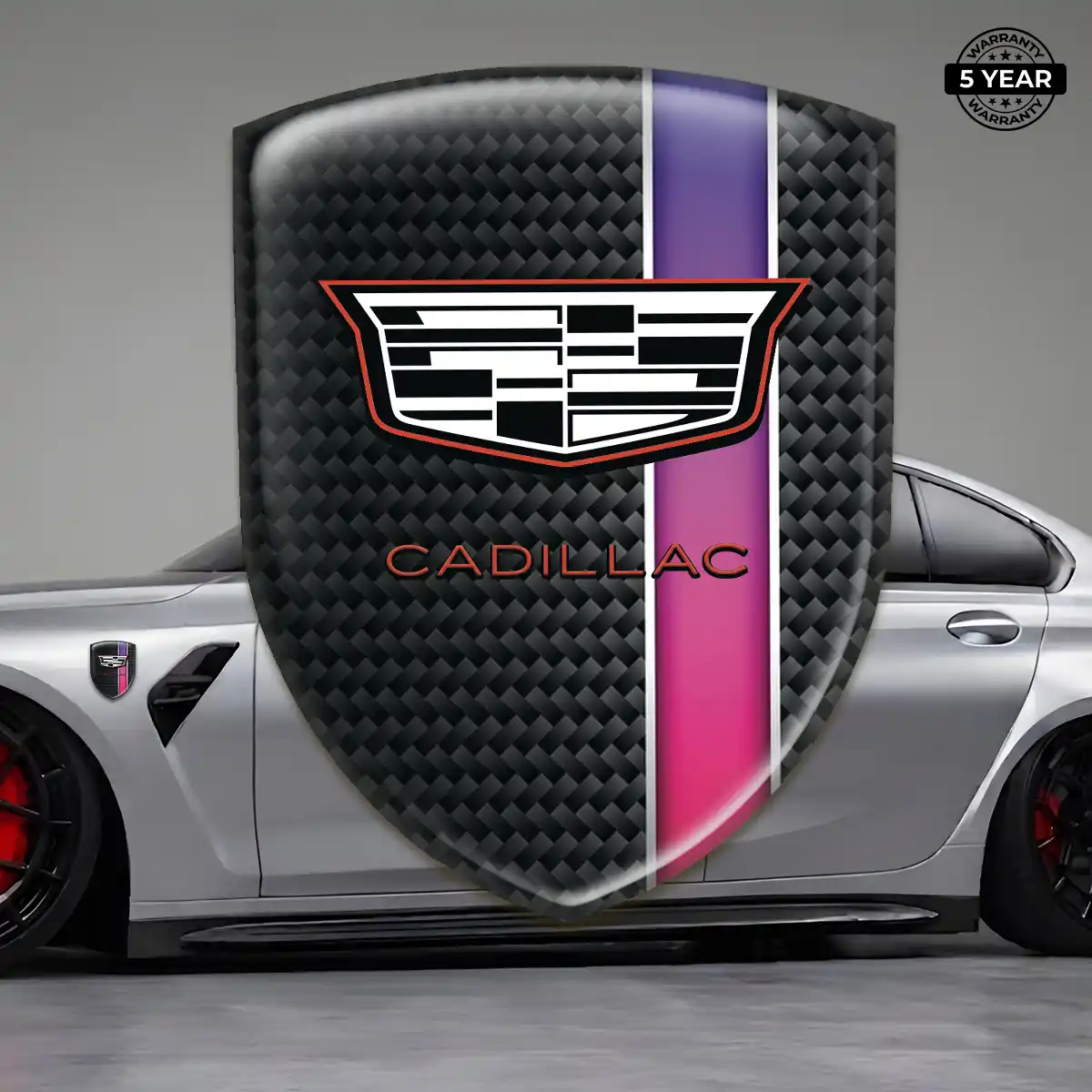 Cadillac 3D Emblem Sticker Prime Quality