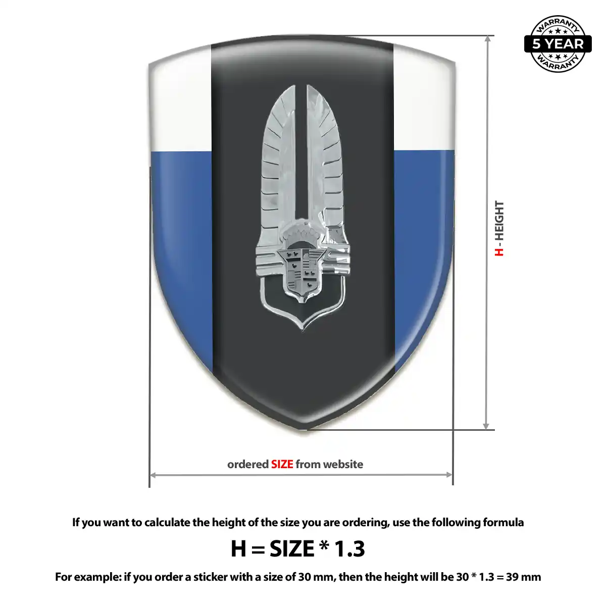 Cadillac 3D Emblem Sticker Resin Luxe