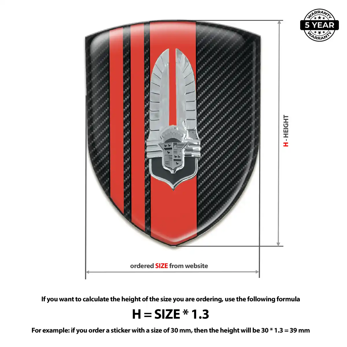 Cadillac 3D Gel Sticker Premium Dome