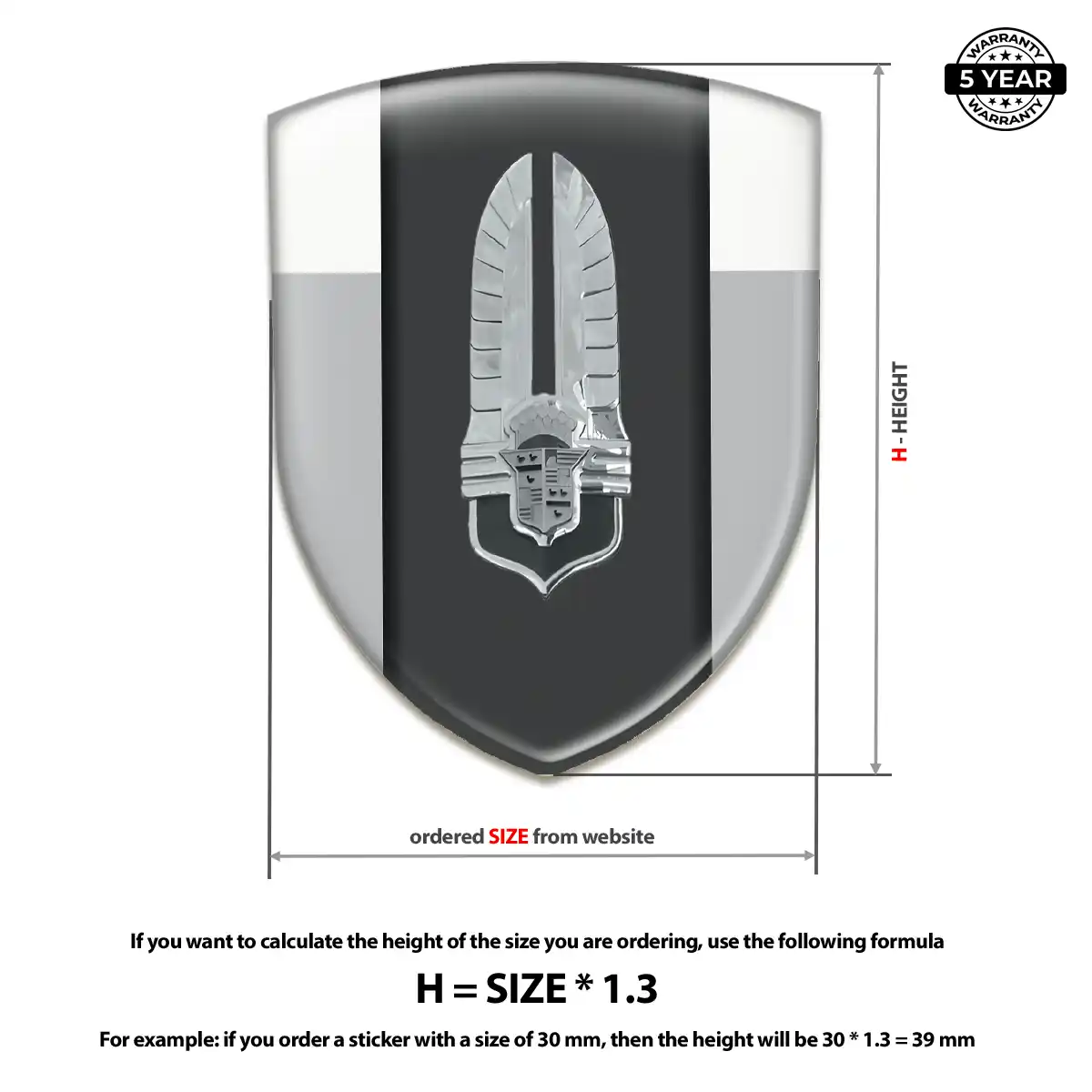 Cadillac 3D Gel Sticker Prestige Line