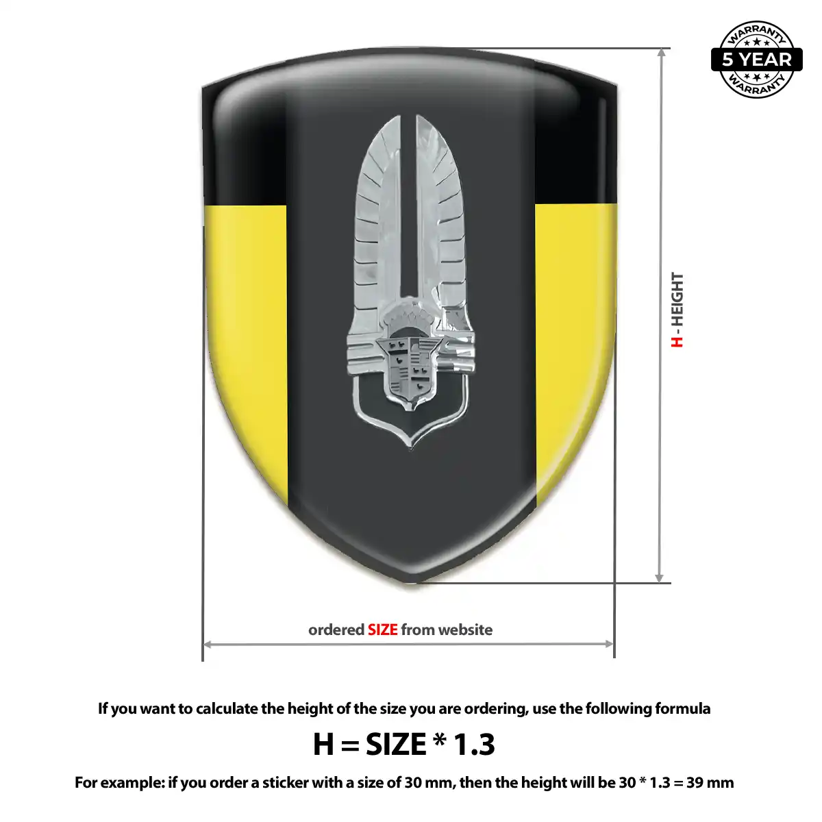 Cadillac 3D Gel Sticker Vortex Elite
