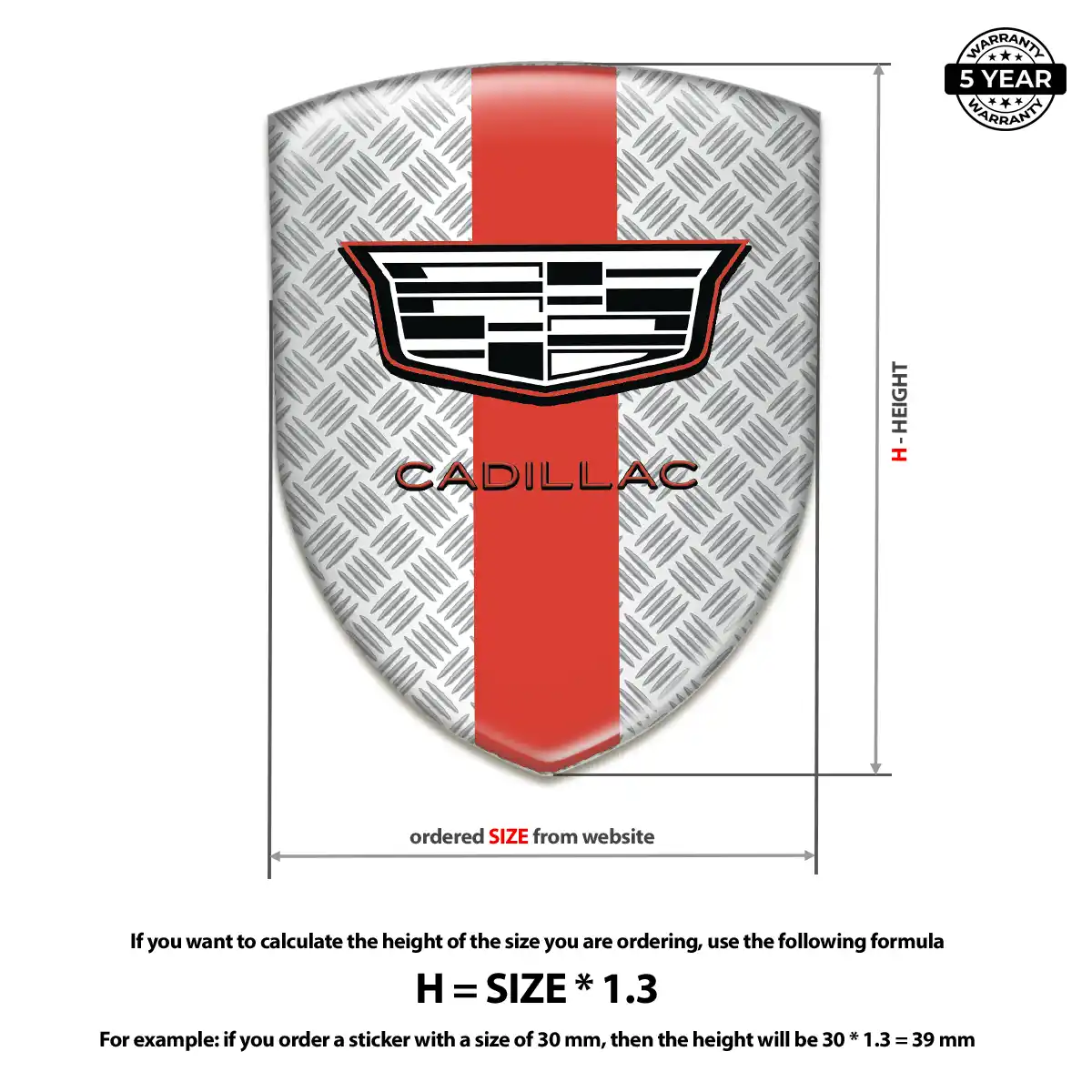 Cadillac 3D Logo Sticker Auto Tuning