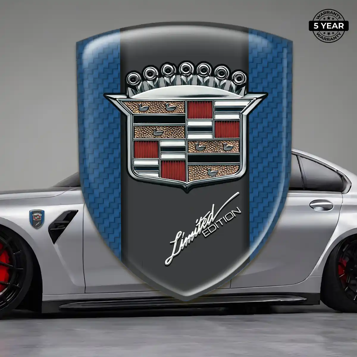 Cadillac 3D Logo Sticker Opulent Line