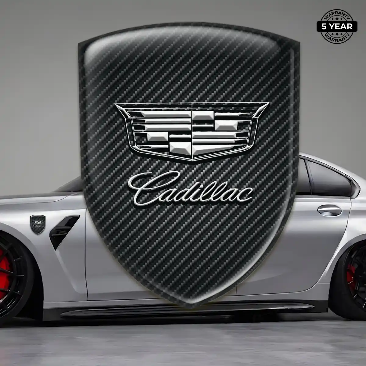 Cadillac 3D Logo Sticker Street Tuning